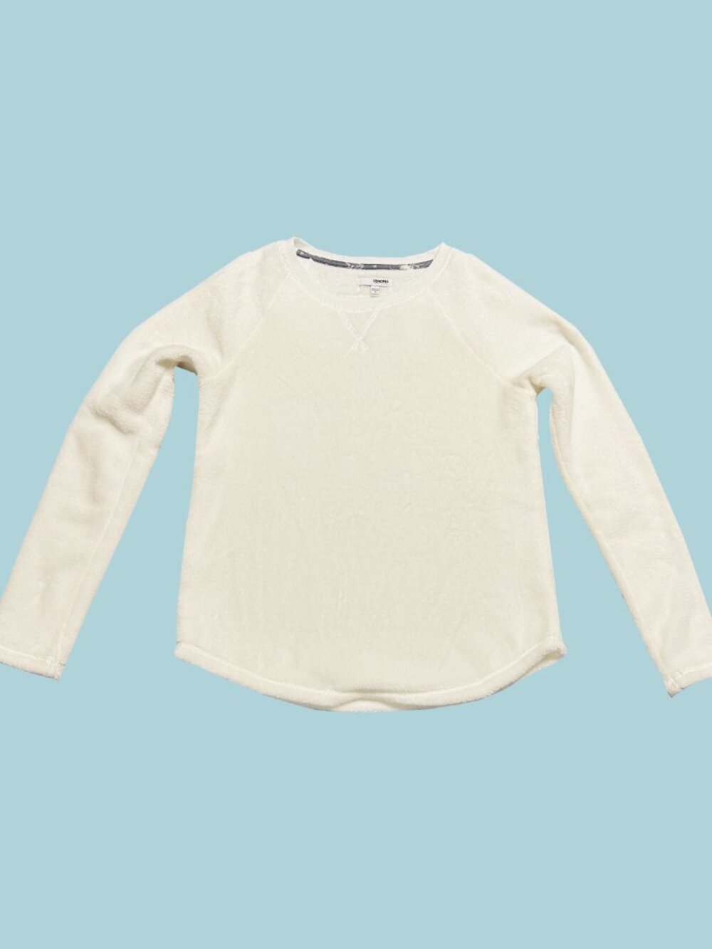 Women's Sonoma White Faux Fur Fluffy Sweatshirt